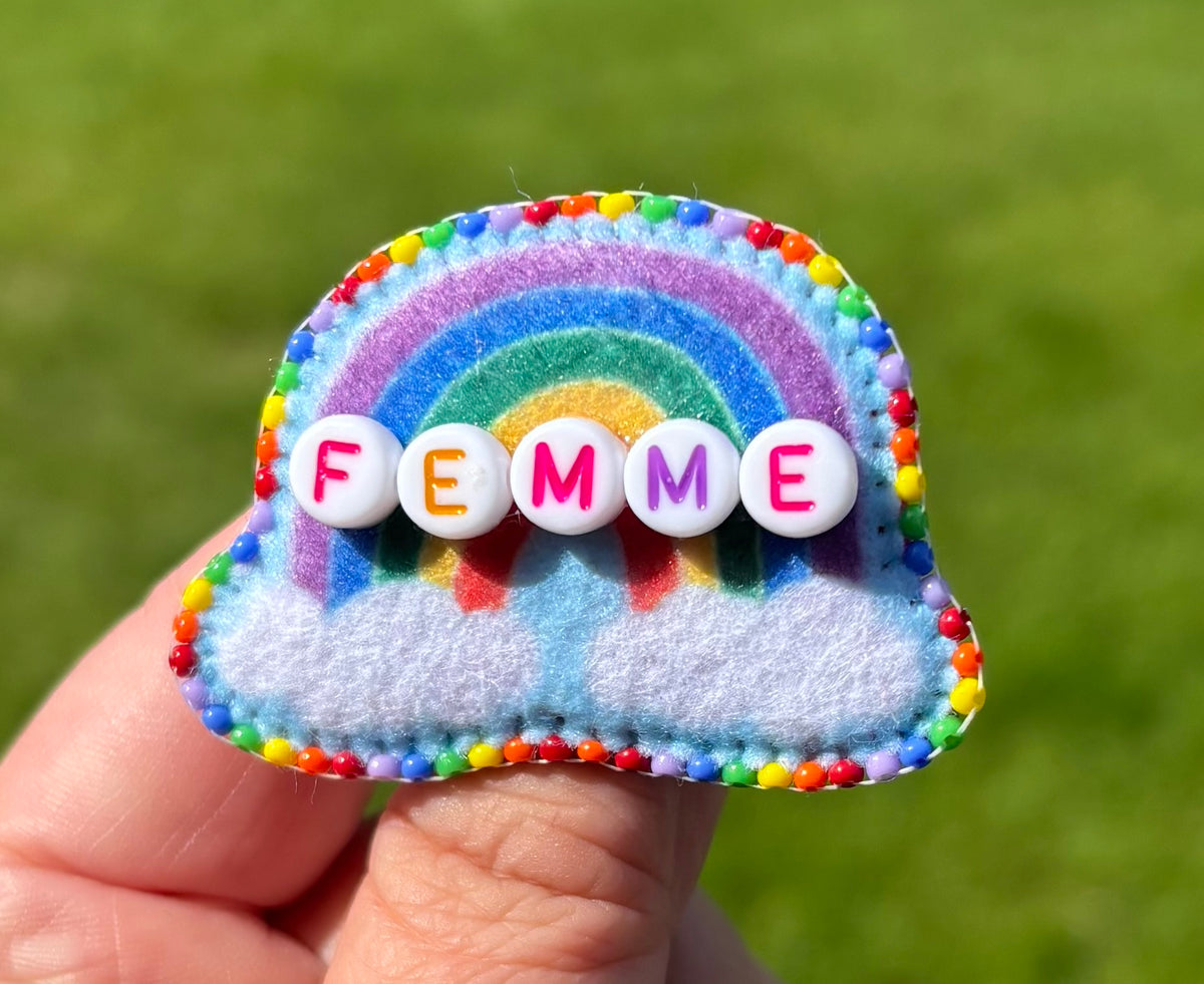 Femme Rainbow Pin