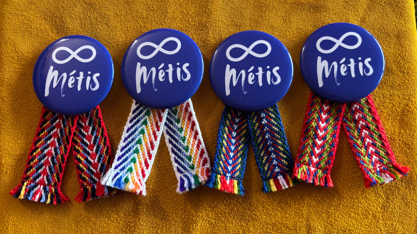 Metis Button Pin with Metis Sash - Multiple Styles