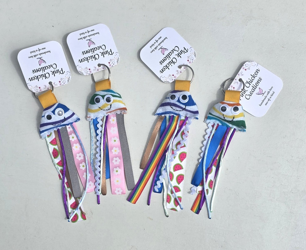 Jellyfish Ribbon Keychain