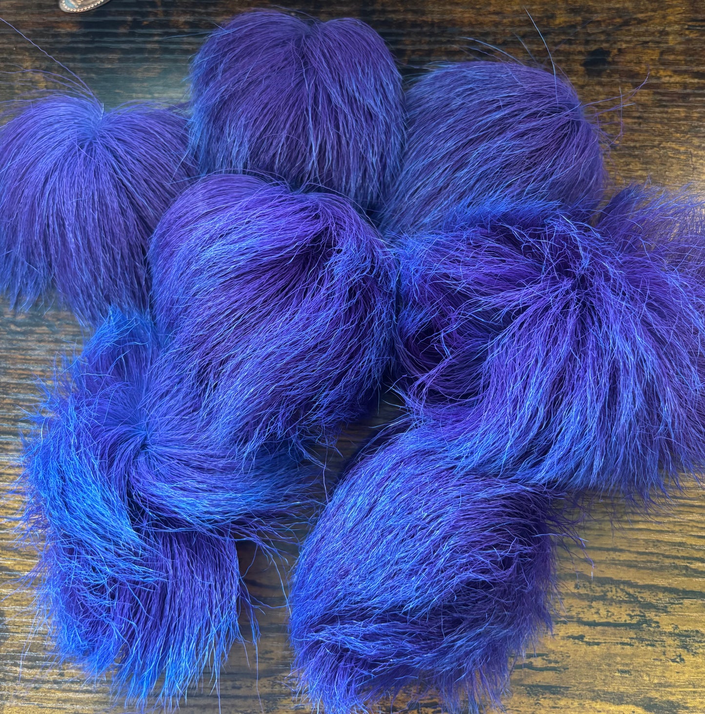 Dyed Caribou Fur with Hide Attached for Tufting - Home Dyed