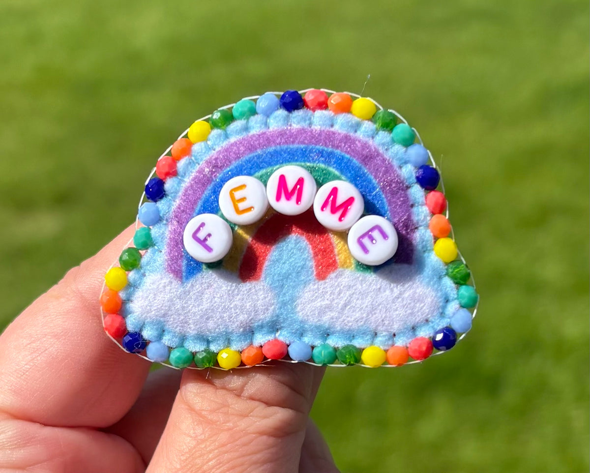 Femme Rainbow Pin