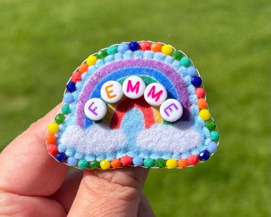 Femme Rainbow Pin