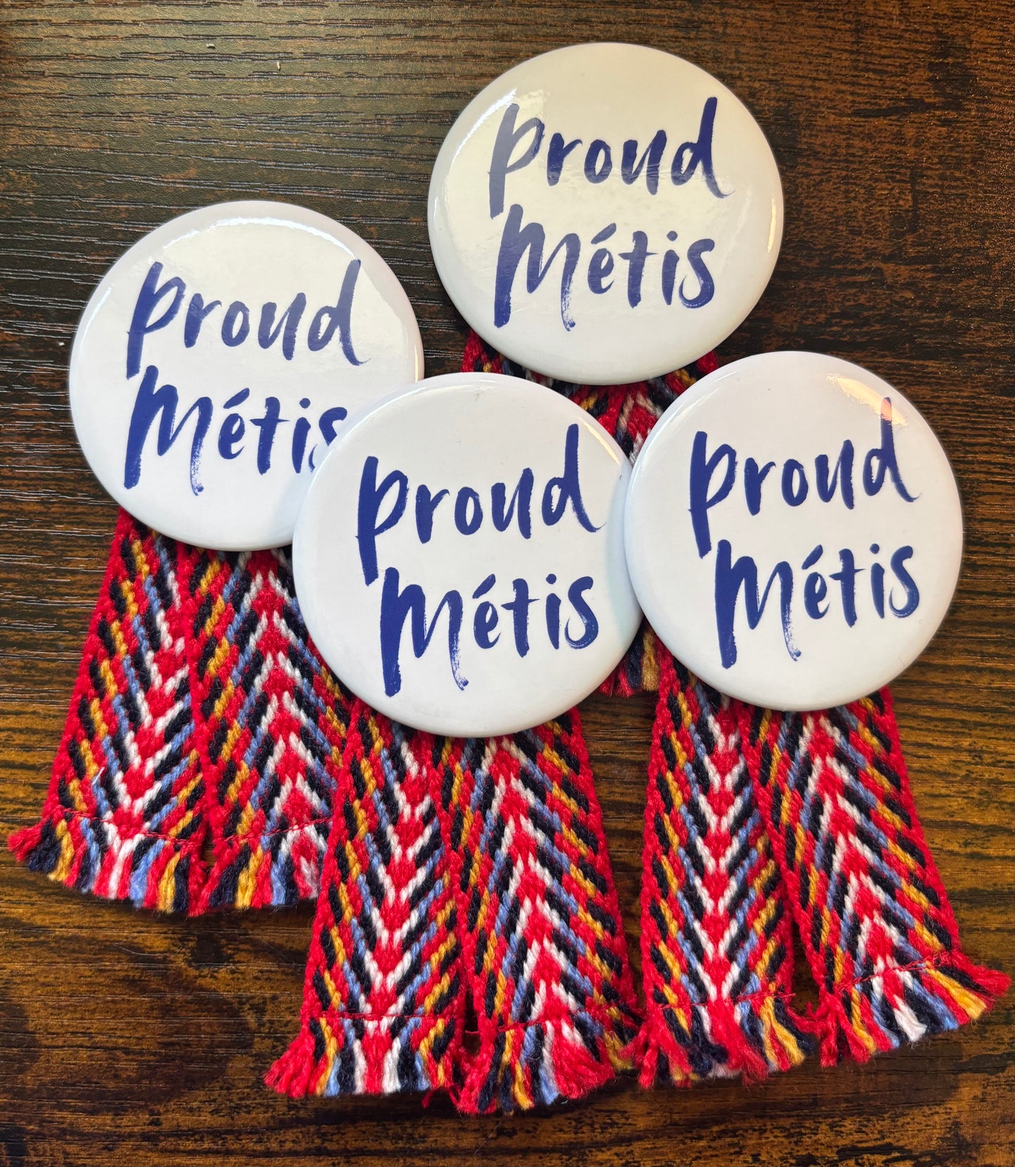 Proud Metis Button Pin with Metis Sash - Multiple Styles