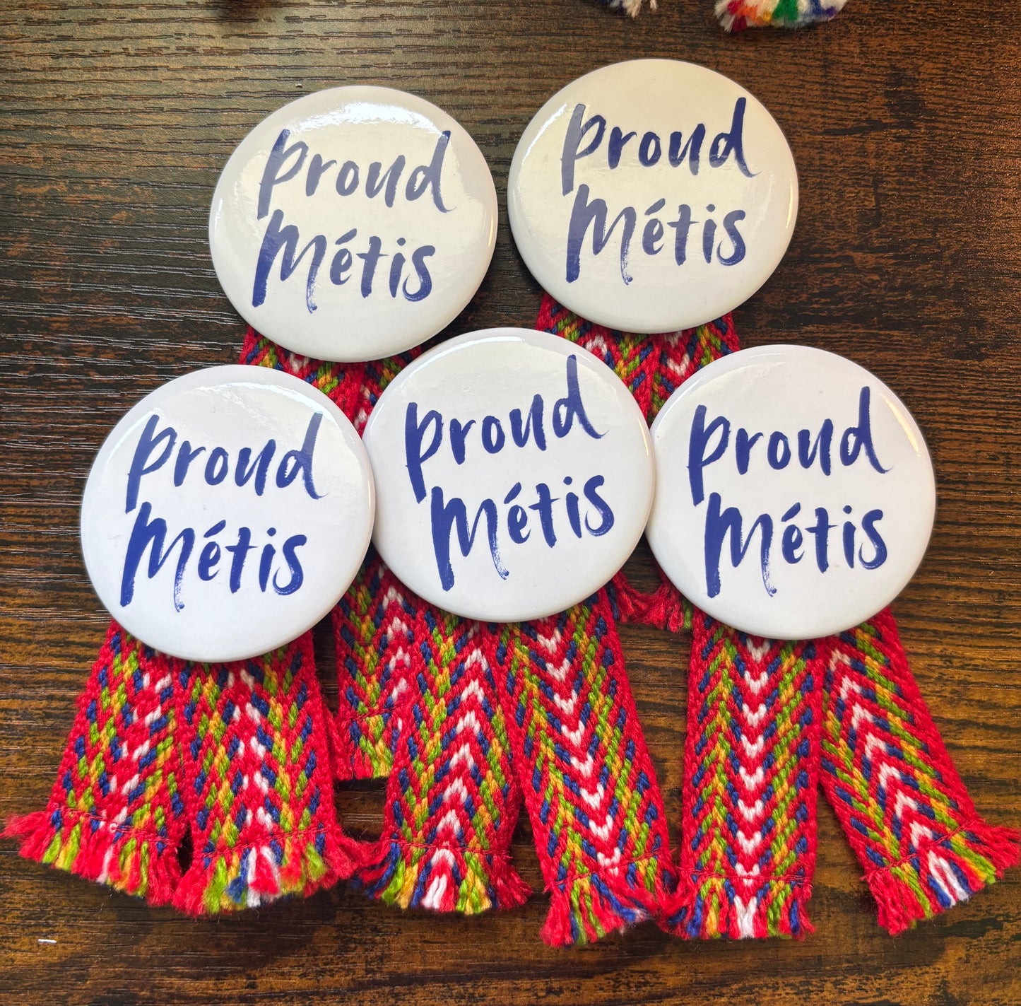 Proud Metis Button Pin with Metis Sash - Multiple Styles