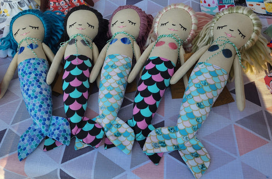Handmade Mermaid Rag Doll