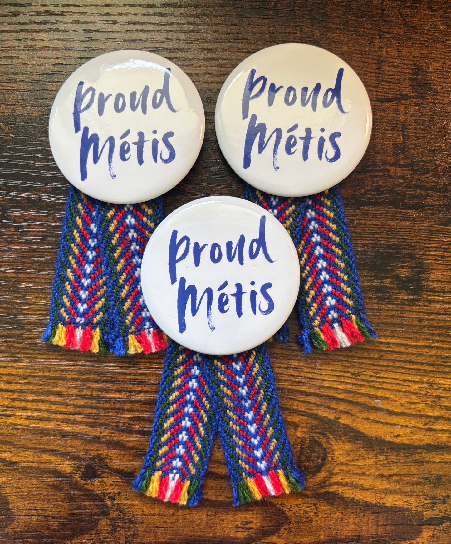 Proud Metis Button Pin with Metis Sash - Multiple Styles