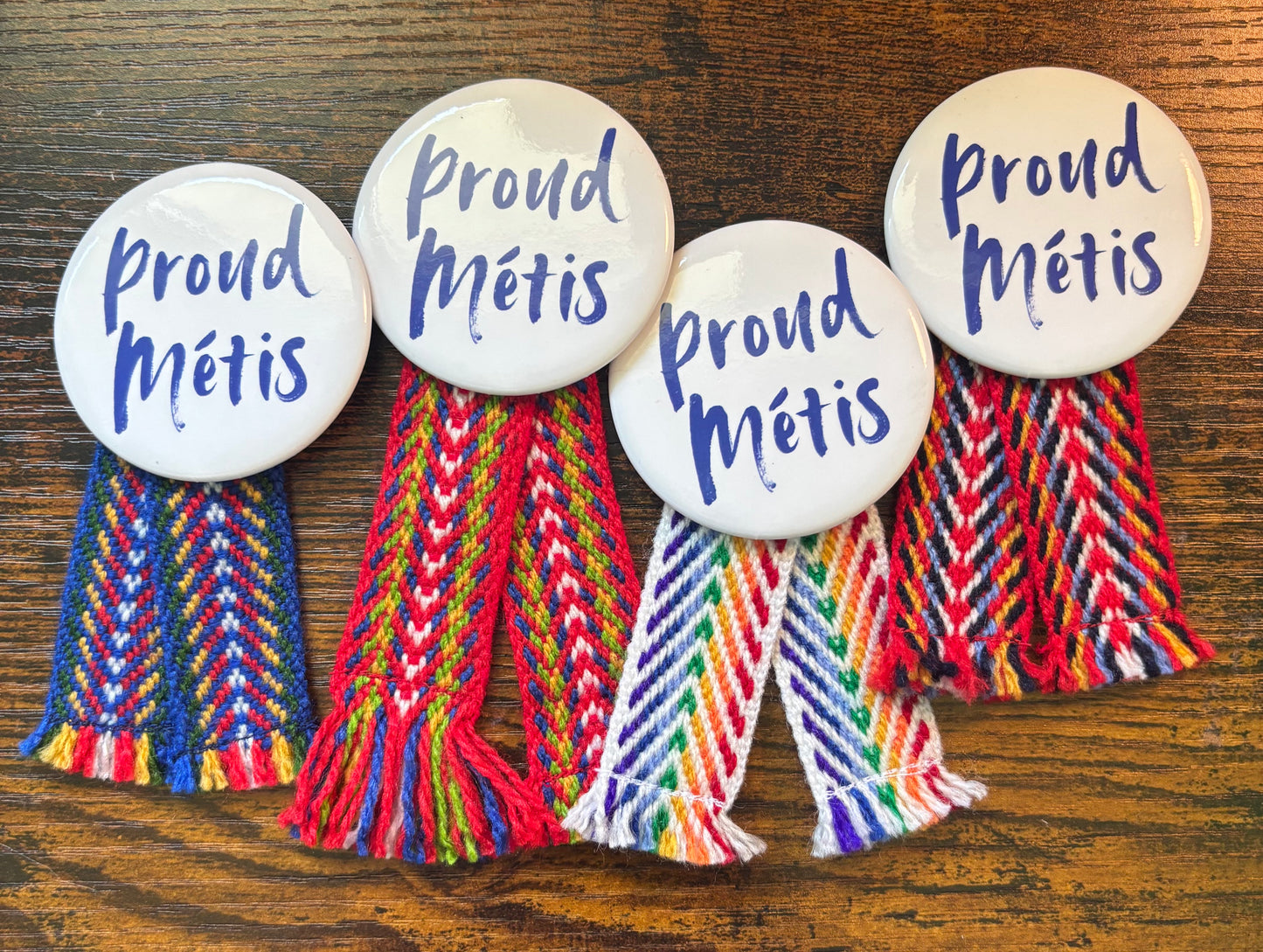 Proud Metis Button Pin with Metis Sash - Multiple Styles