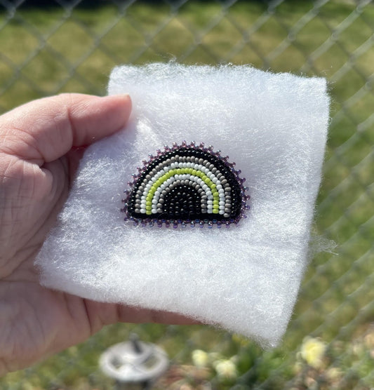 Beaded Rainbow Pin - Agender