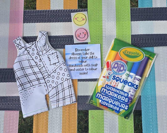 Colour Me Overalls - Doll Clothes