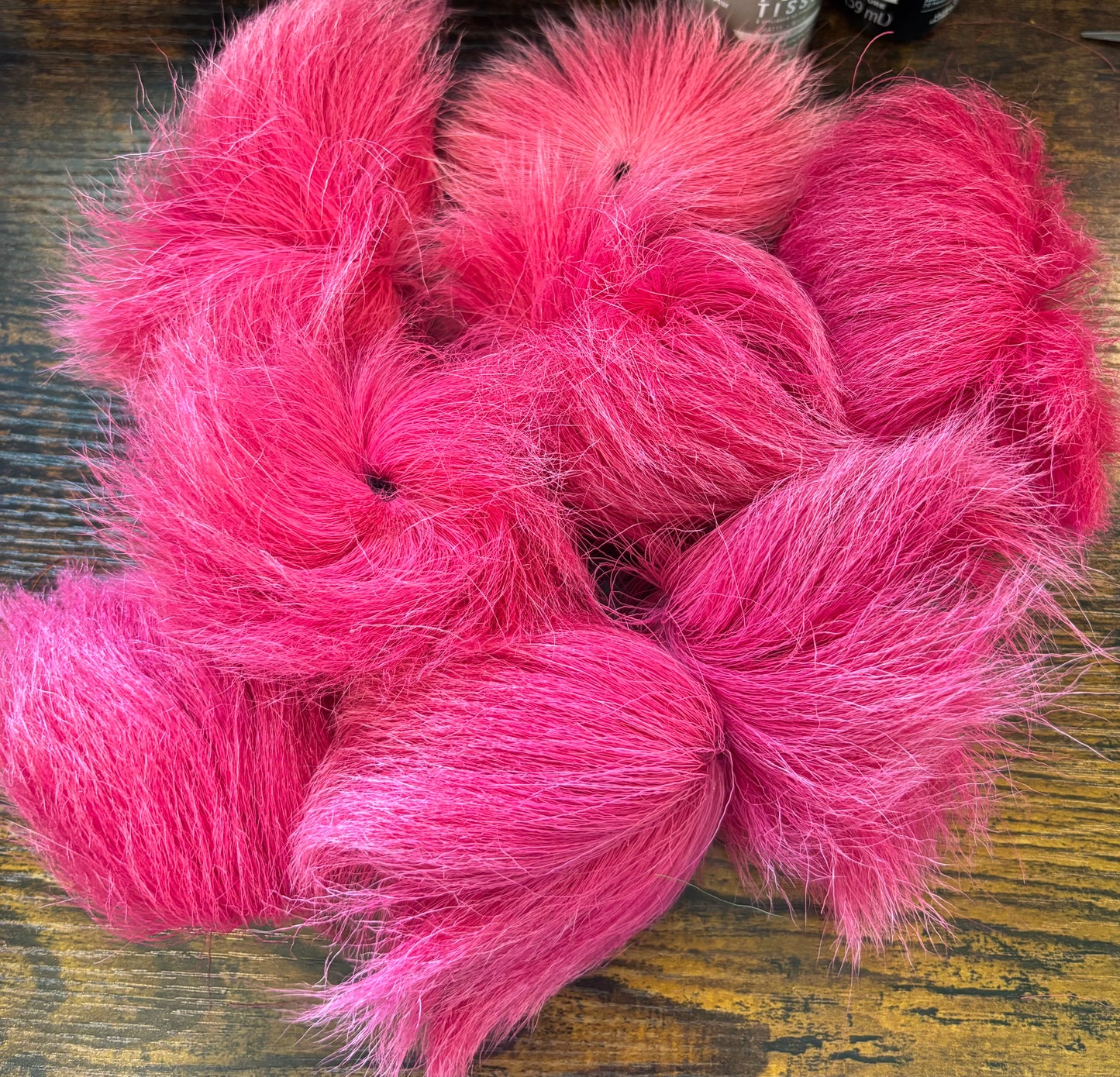 Dyed Caribou Fur with Hide Attached for Tufting - Home Dyed