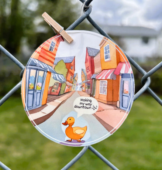 Making My Way Downtown Duck Sticker