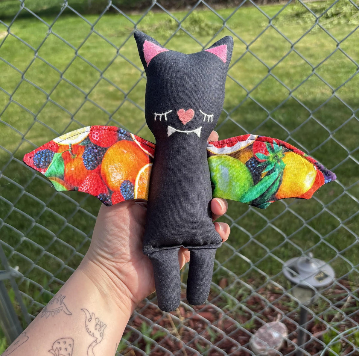 Handmade Fruit Bat Rag Doll