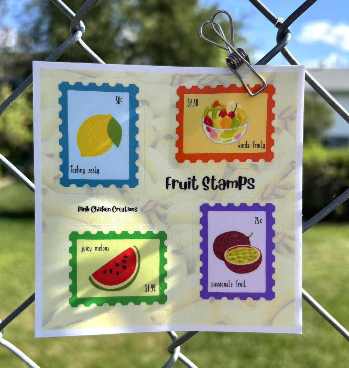 Fruit Stamps Sticker Sheet