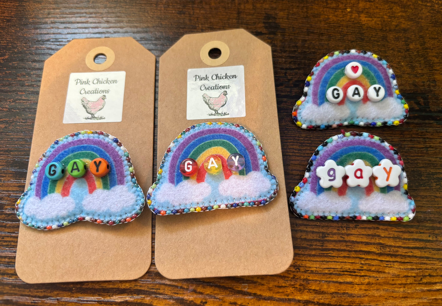 Simple Rainbow Pride Pins