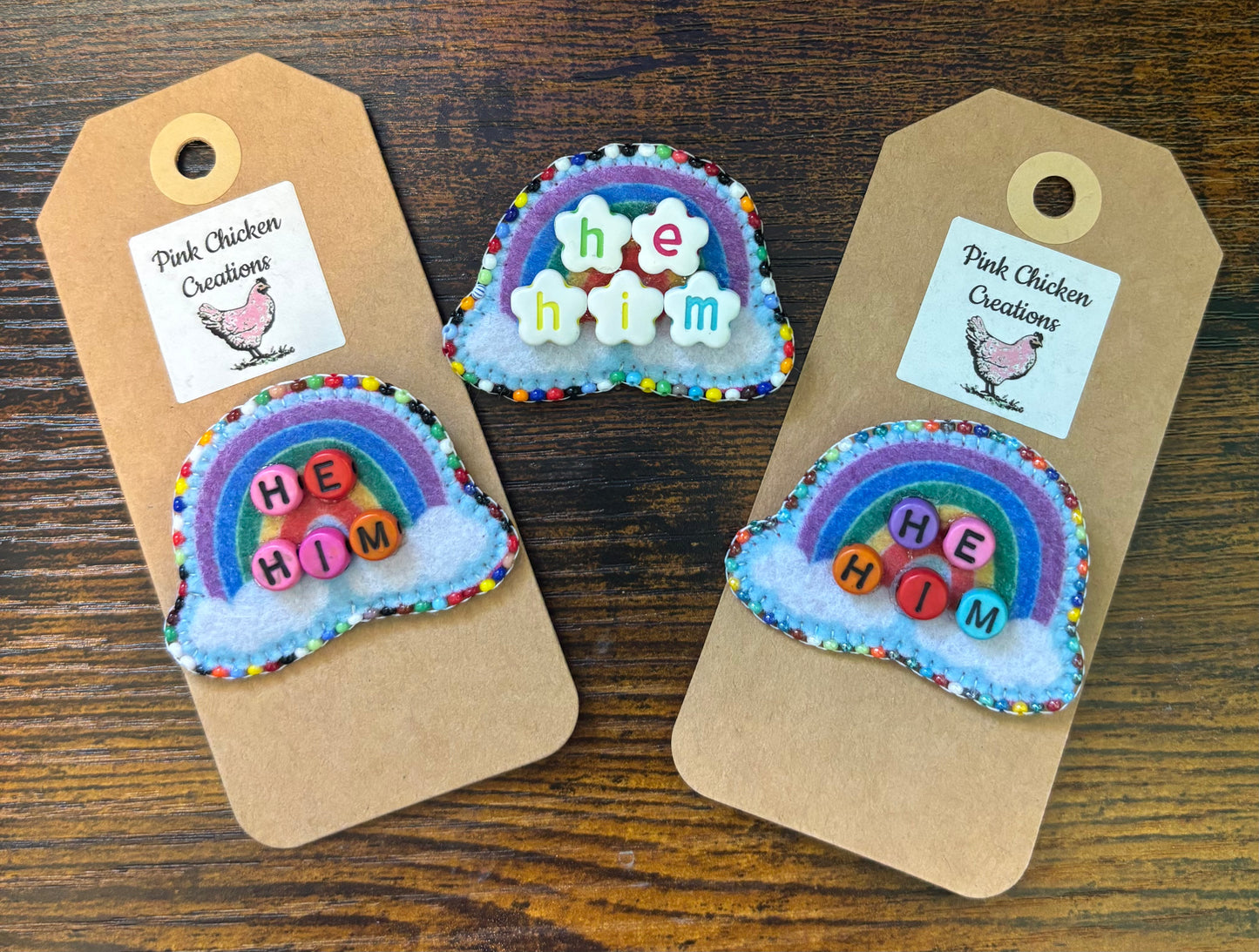 Simple Rainbow Pride Pins