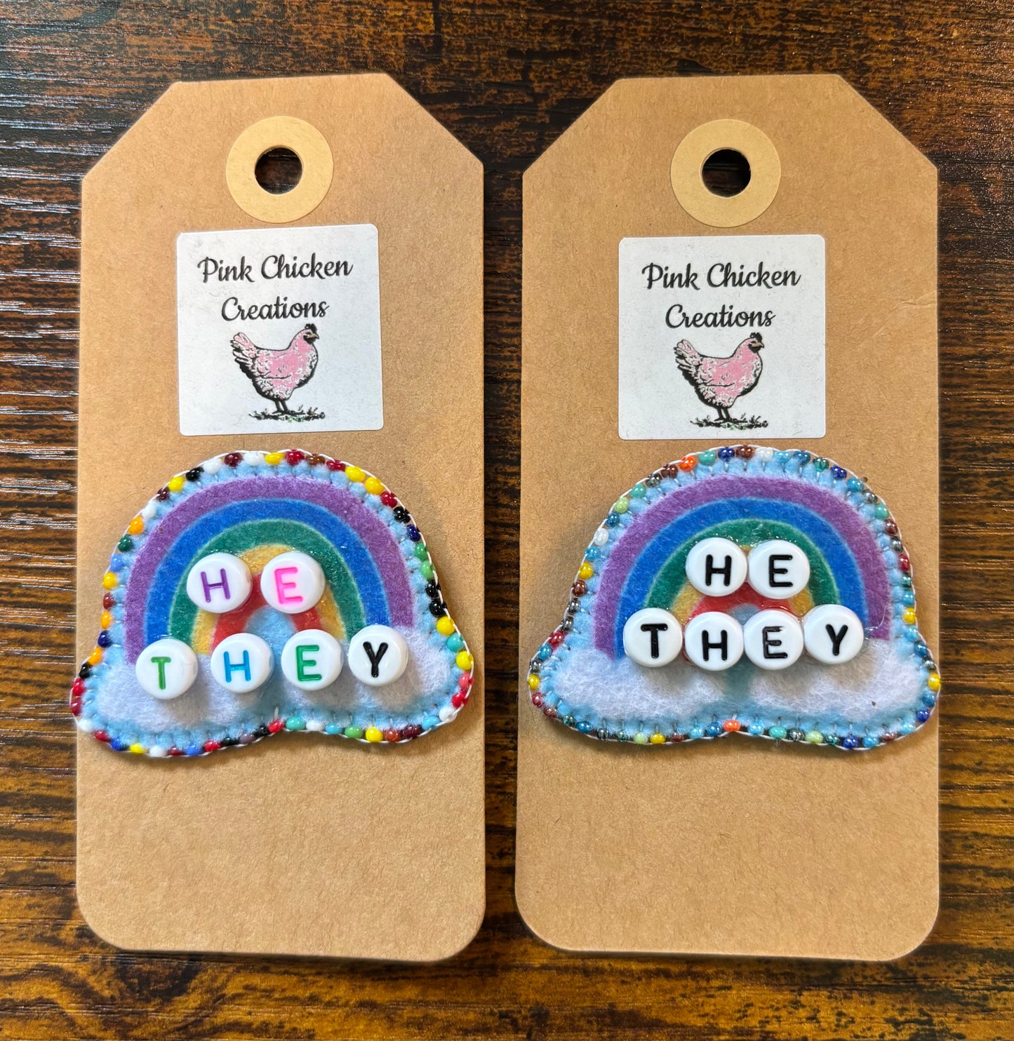 Simple Rainbow Pride Pins