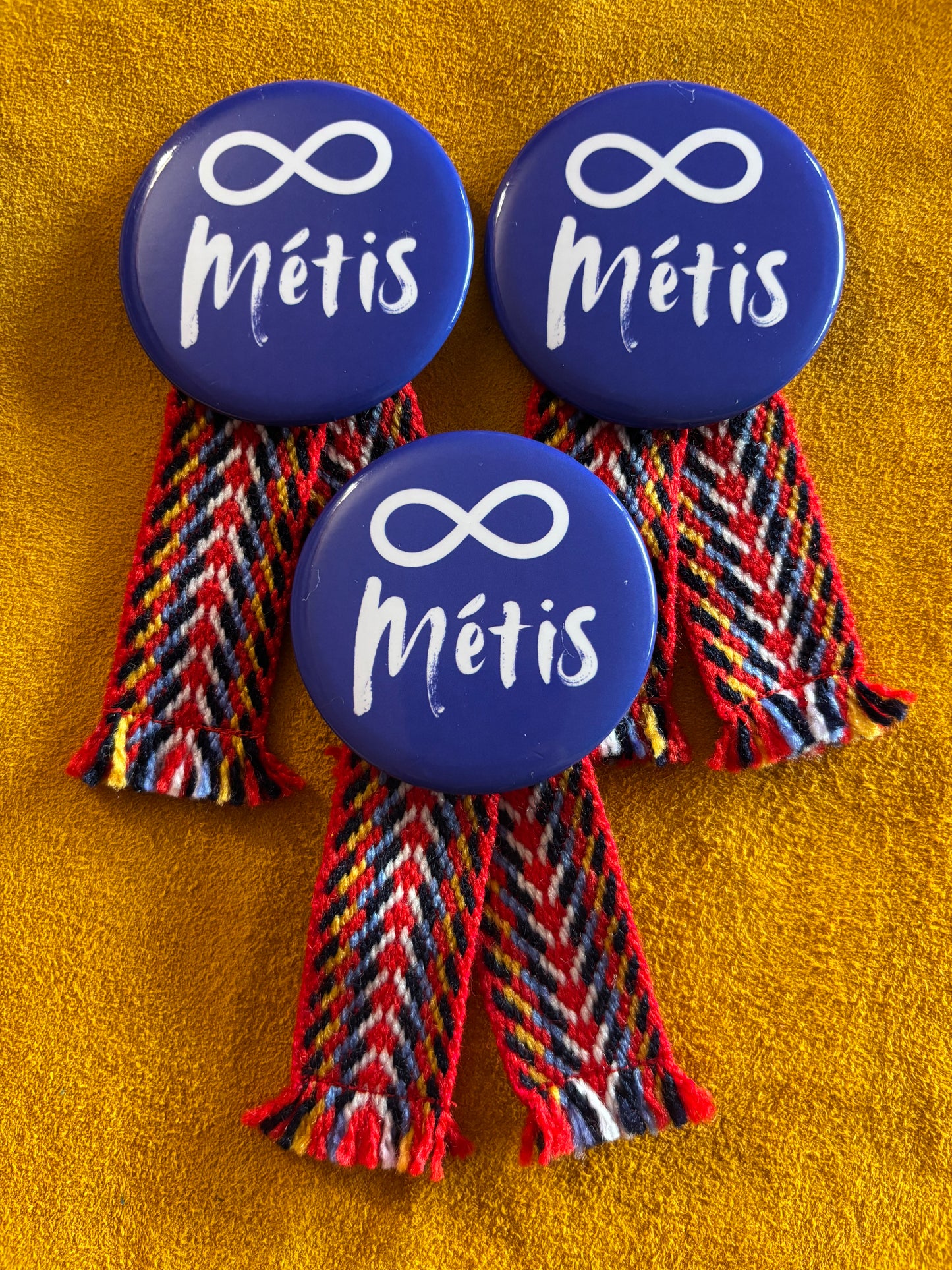 Metis Button Pin with Metis Sash - Multiple Styles