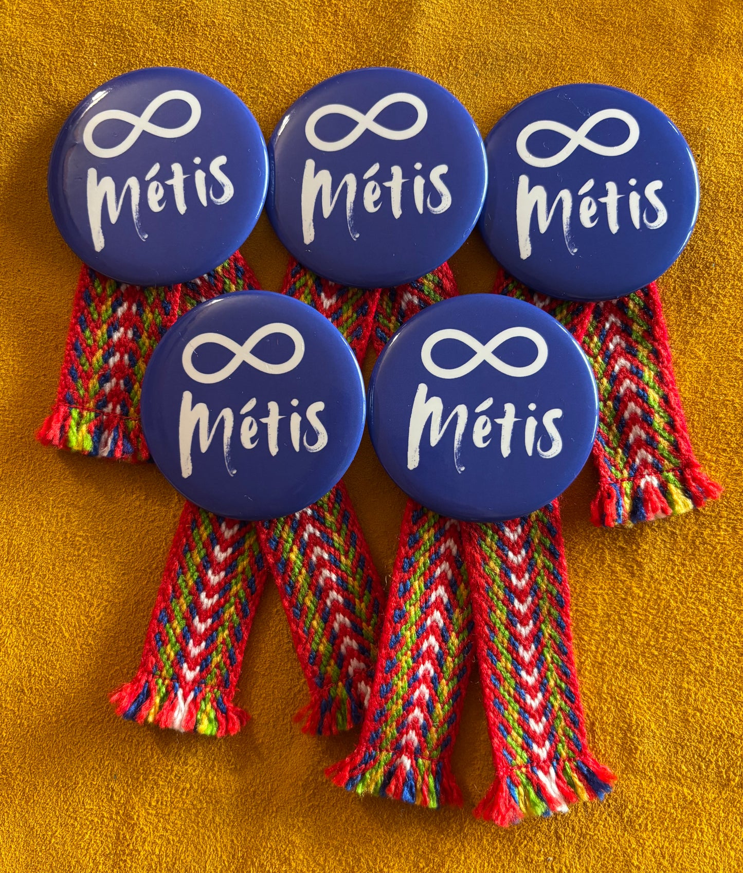 Metis Button Pin with Metis Sash - Multiple Styles