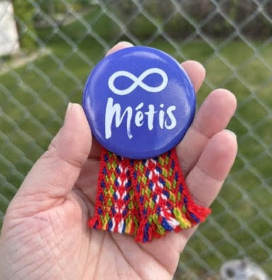 Métis Button With Sash - Louis Riel/Coventry Sash