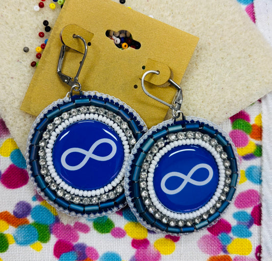 Dangly Métis Beaded Earrings