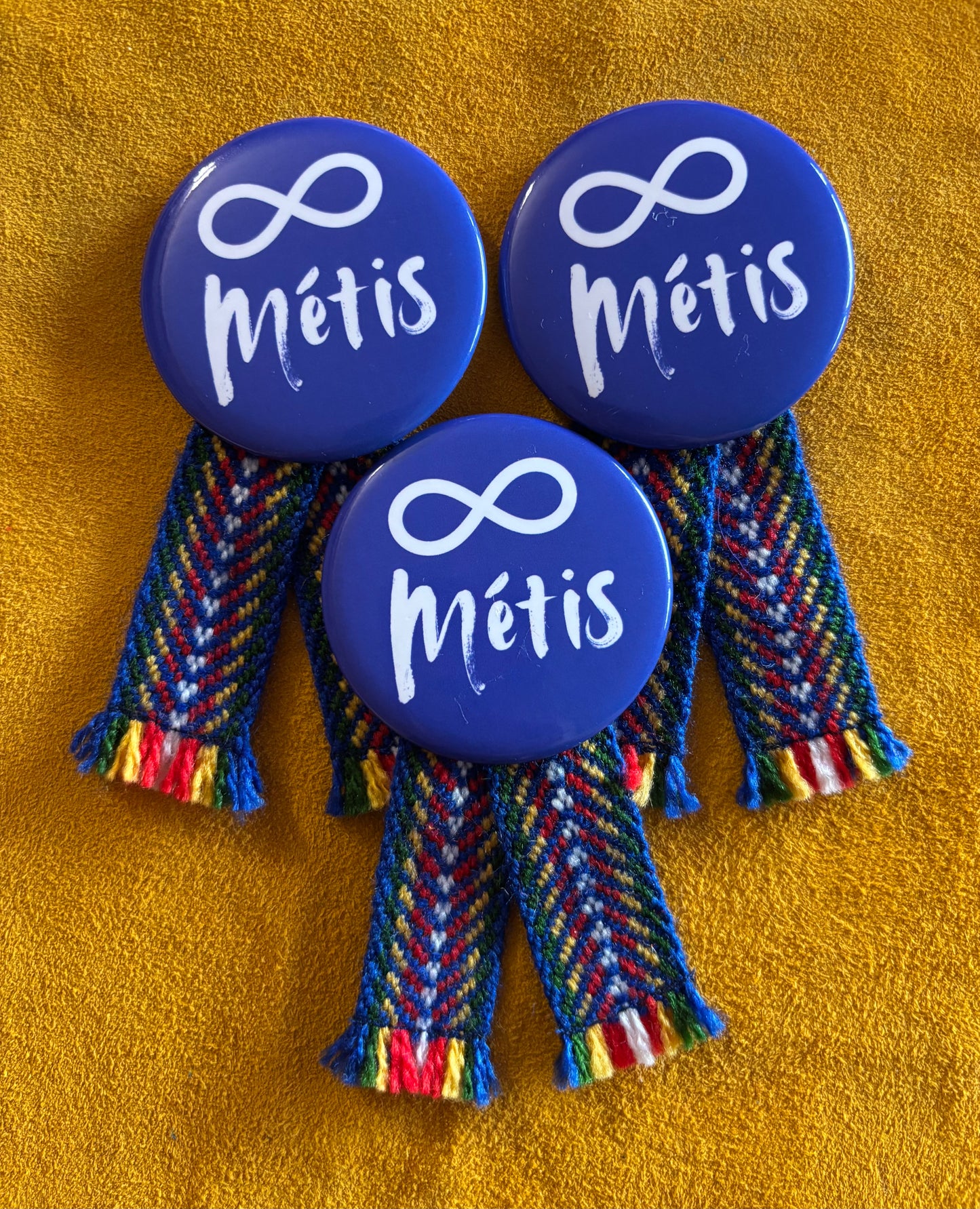 Metis Button Pin with Metis Sash - Multiple Styles