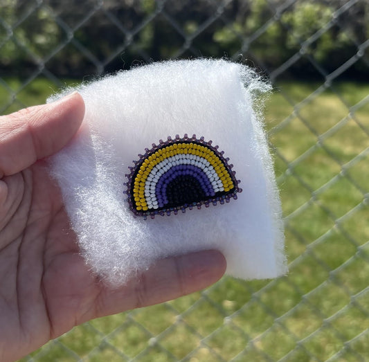 Beaded Rainbow Pin - Nonbinary