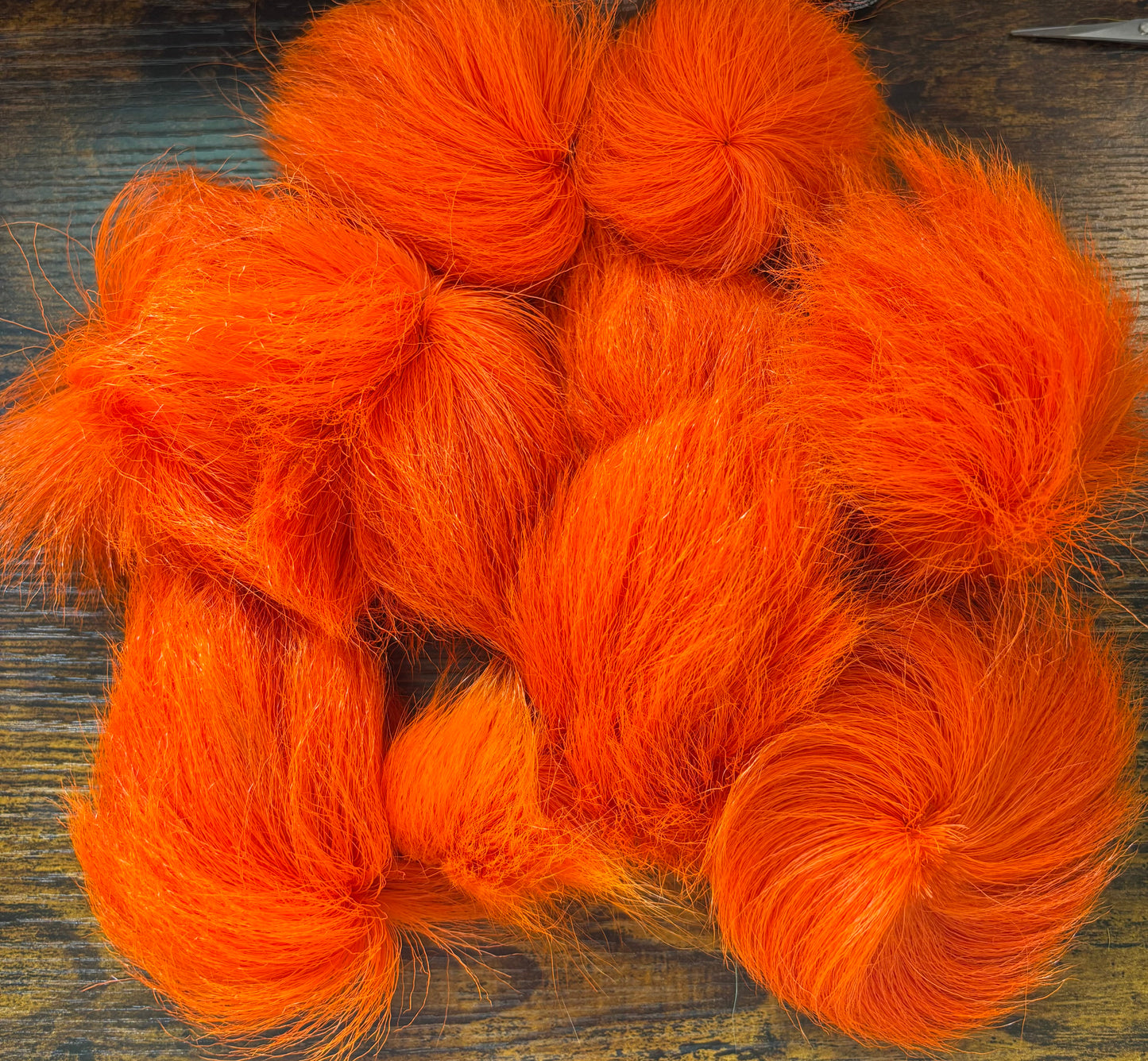 Dyed Caribou Fur with Hide Attached for Tufting - Home Dyed