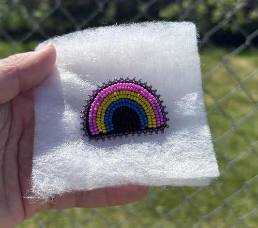 Beaded Rainbow Pin - Pansexual