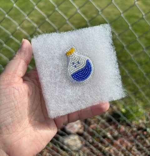 Beaded Brooch - Potion Bottle
