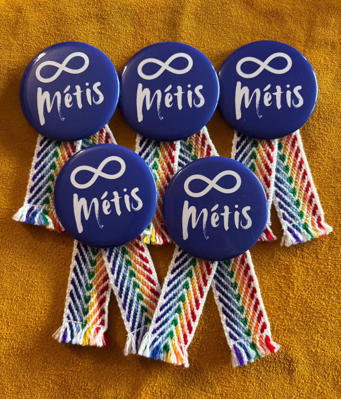 Metis Button Pin with Metis Sash - Multiple Styles