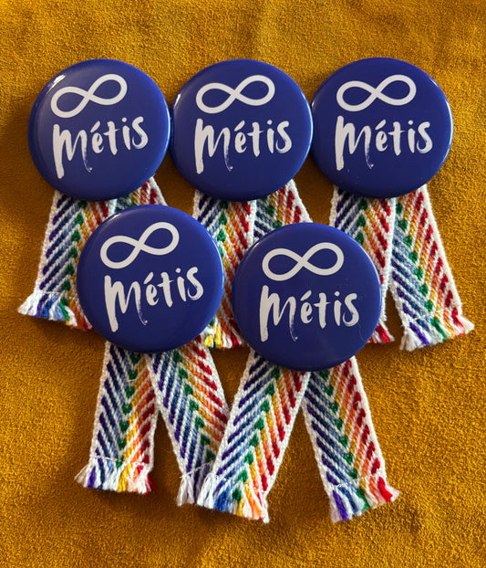 Metis Button Pin with Metis Sash - Multiple Styles