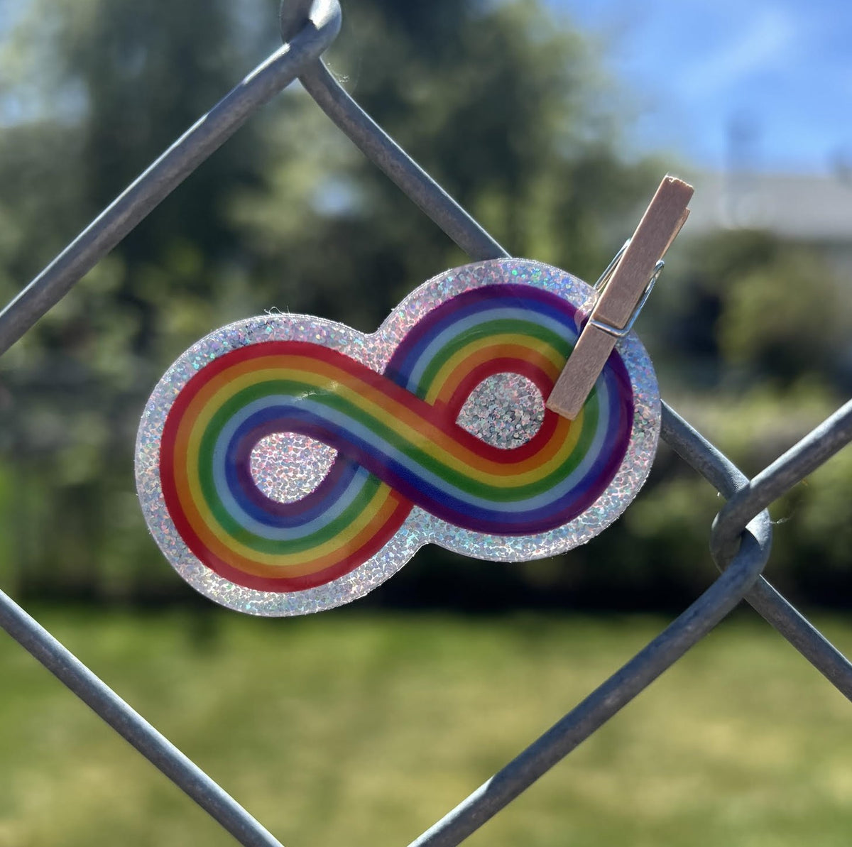 Rainbow Infinity Glitter Sticker