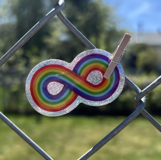 Rainbow Infinity Glitter Sticker