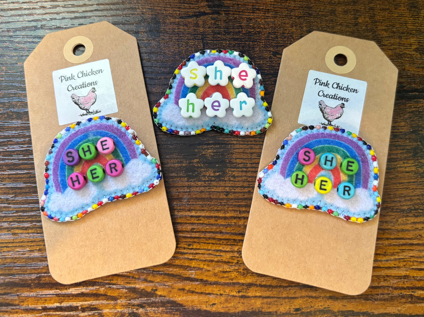 Simple Rainbow Pride Pins