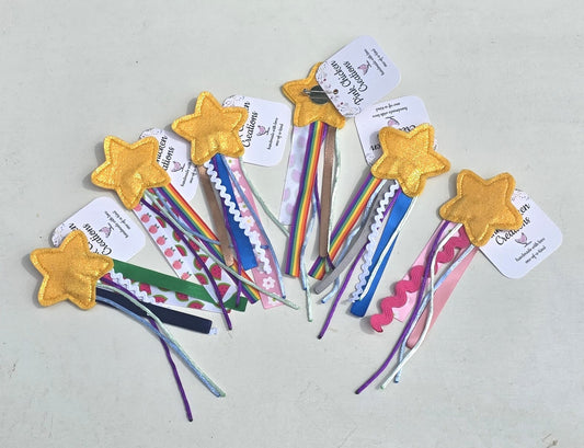 Shooting Star Ribbon Brooch Pin