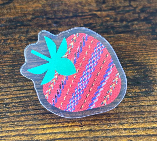 Strawberry Sash Acrylic Pin