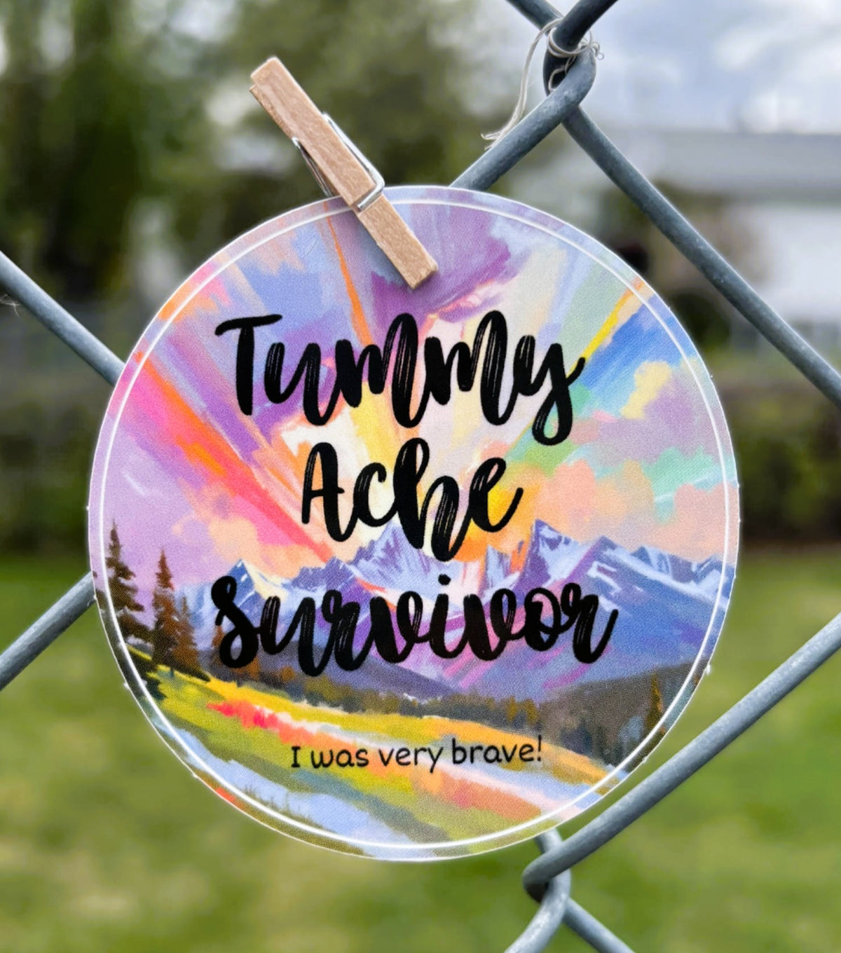 Tummy Ache Survivor (i was very brave) Sticker