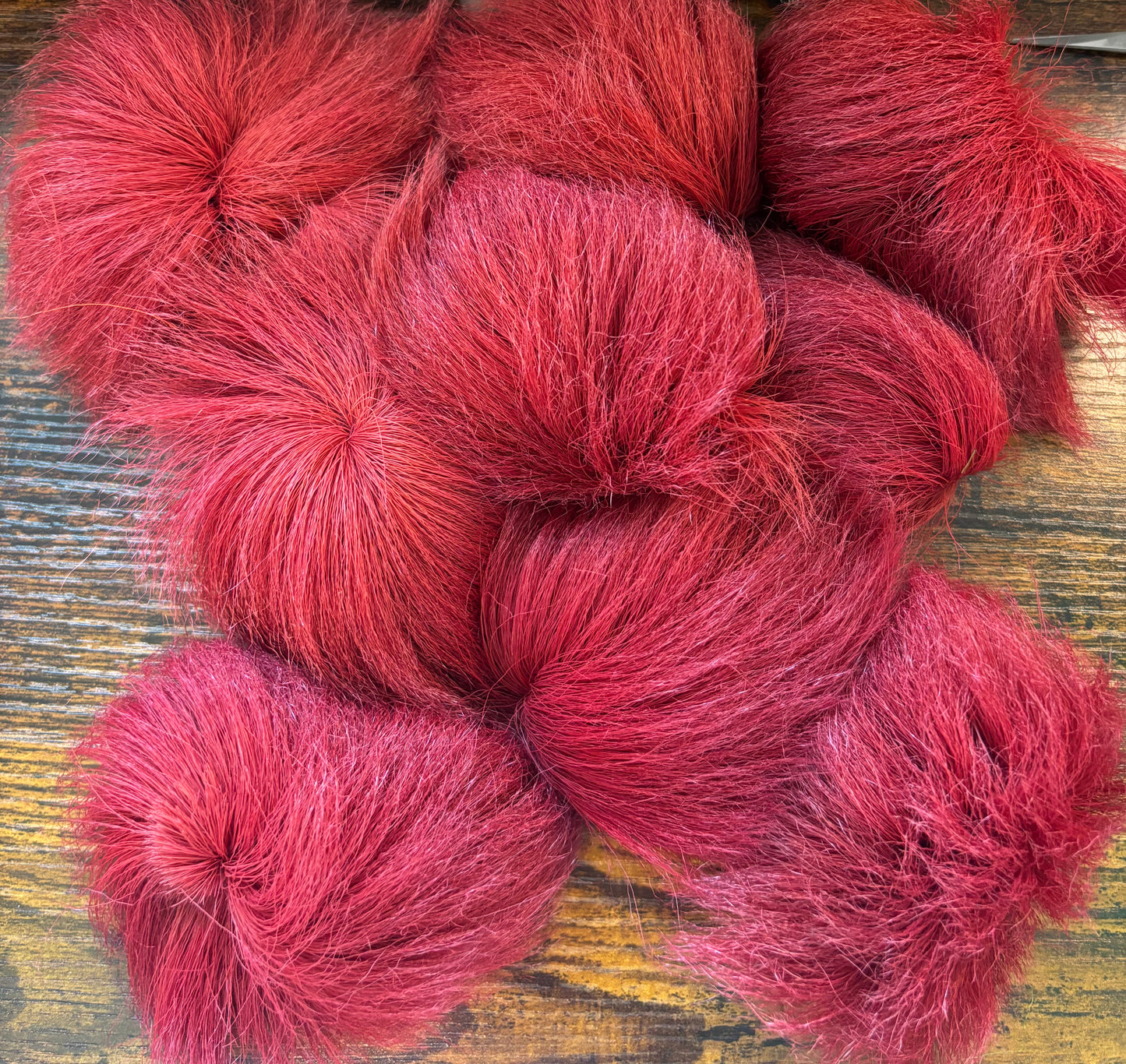Dyed Caribou Fur with Hide Attached for Tufting - Home Dyed