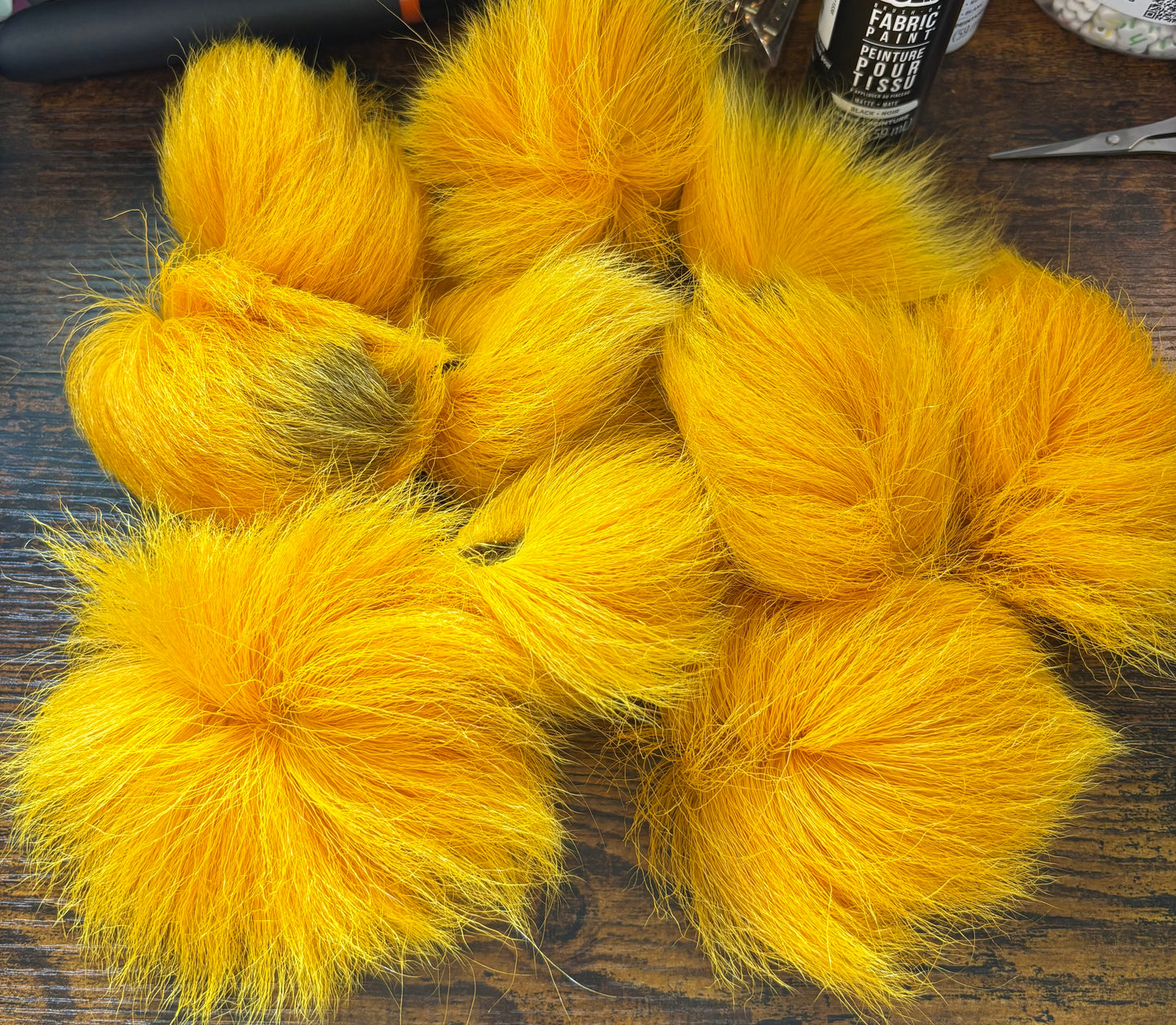 Dyed Caribou Fur with Hide Attached for Tufting - Home Dyed